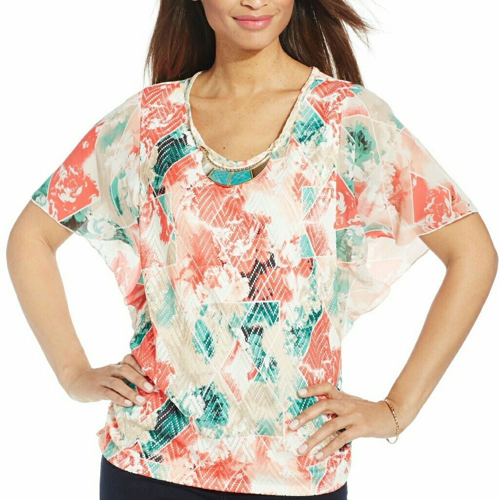 🆕 Chevron Garden Women's Top JM COLLECTION